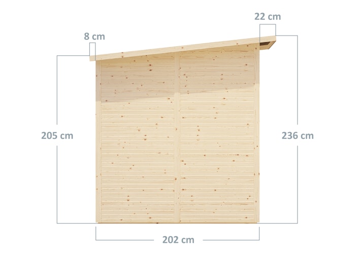 Bertilo Gerätehaus Pent Modern 4 - 18 mm