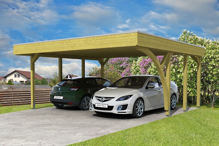 Skan Holz Carport Friesland 557x555 cm inkl. 1 Einfahrtsbogen Sparset 7