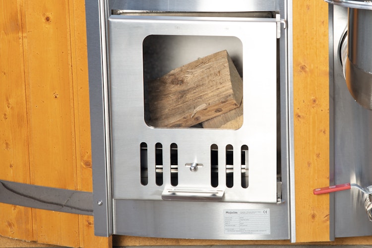 Wolff Finnhaus Badebottich Hot Tub Typ 5 Ø 225 cm mit Acrylwanne, Massagesystem, Luftsprudelsystem & LED-Beleuchtung