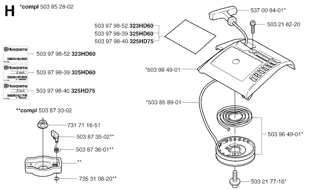 Explosionszeichnung Ersatzteile