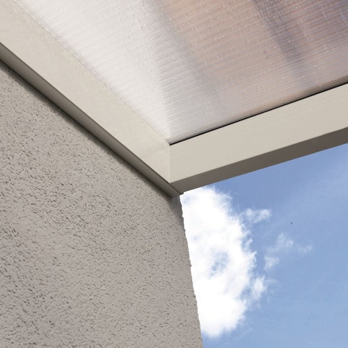 Skan Holz Aluminium Terrassenüberdachung Genua Breite 541 cm