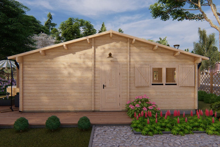 Wolff Finnhaus Ferienhaus Flam 107 - 68 mm