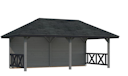 Vorschaubild Palmako Pavillon Bianca 16,6 m² Set 2