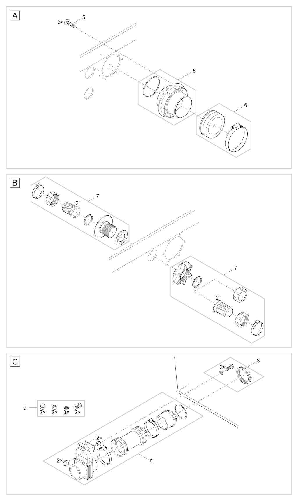 Explosionszeichnung Ersatzteile