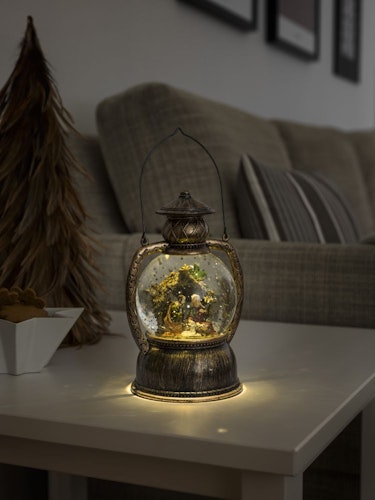 Konstsmide Weihnachtsbeleuchtung  LED Kugellaterne Weihnachtskrippe H 20cm