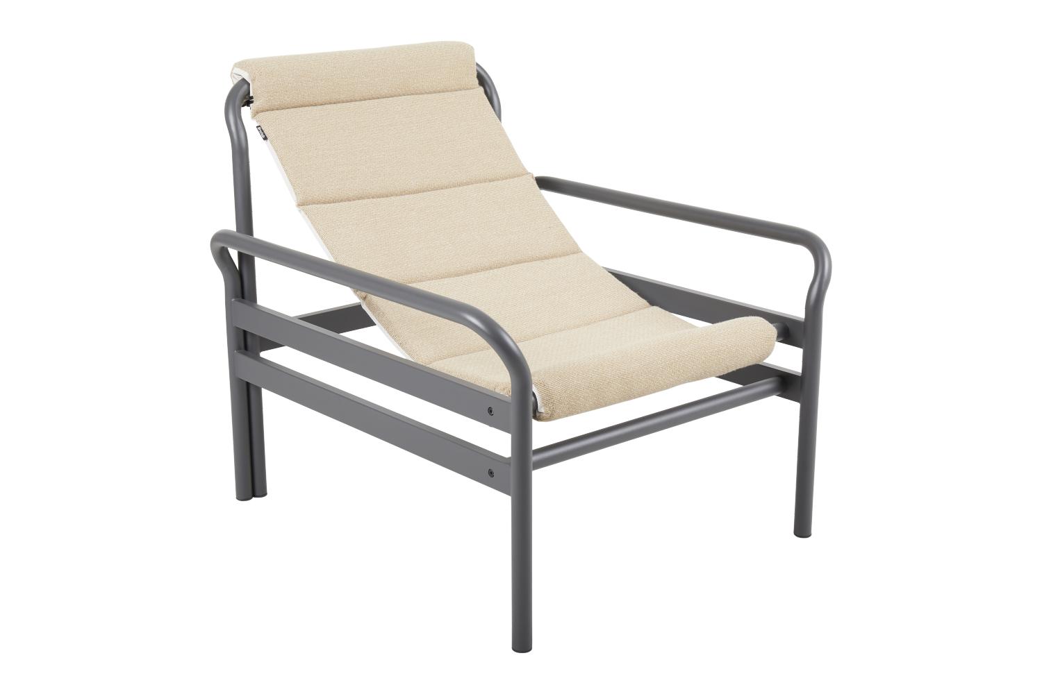 Brafab Sessel SLING, Aluminium Anthrazit / Olefin (100 % Polypropylen) Barley - Abverkauf 