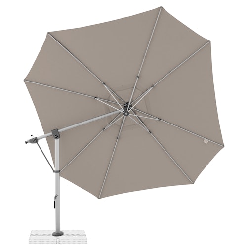 doppler Pendelschirm EXPERT 400 Side, Aluminium Silber / 100 % Polypropylen 220 g/m²