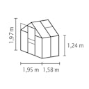 Vorschaubild Vitavia Gewächshaus Calypso 3000 inkl. 1 Dachfenster - 3,0 m²