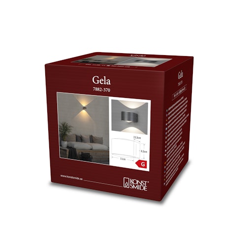 Konstsmide Kristall-Linsen-Wandleuchte Gela Up/Down, versch. Farben