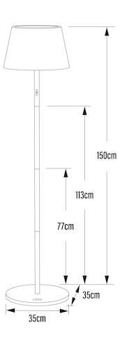 Konstsmide LED USB-Stehlampe Pomezia, weiss, dimmbar (7824-250)