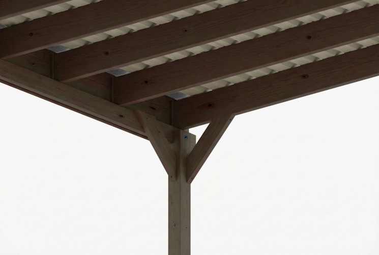 Skan Holz Doppelcarport Friesland 546x555 cm - 1 Einfahrtsbogen Set G