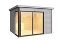 Vorschaubild Designhaus 412 Gr. 1 mit Glasschiebetür (Homeoffice-Gartenhaus) - 44 mm