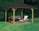 Vorschaubild Karibu 4-Eck Pavillon Bergen 1 kesseldruckimprägniert
