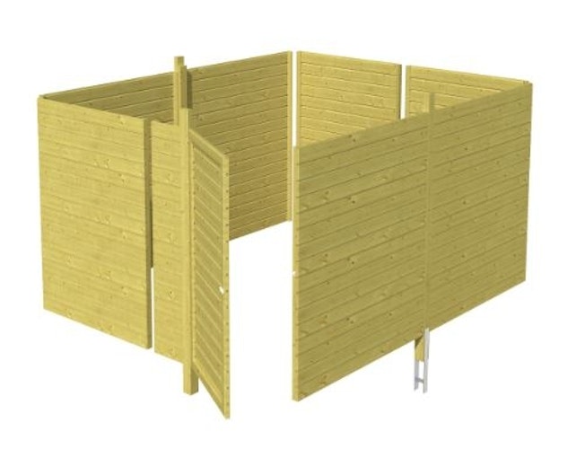Skan Holz Abstellraum C4 für Carports - Profilschalung