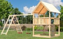 Vorschaubild Akubi Kinderspielturm Luis mit Doppelschaukelklettergrüst inkl. Kletterwand