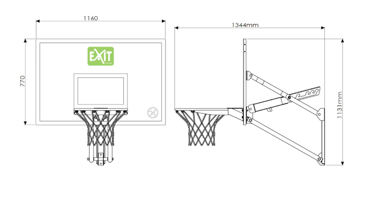 EXIT Basketballkorb Galaxy Wall-Mount System