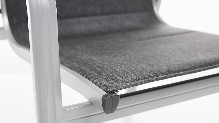 Kettler Stapelsessel GRANADA PADDED, Aluminium Silber / Outdoorgewebe Anthrazit - Auslaufartikel / Einzelstück