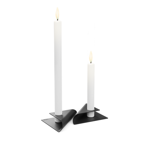 höfats Kerzenhalter-Set SQUARE CANDLE schwarz 4 Stück
