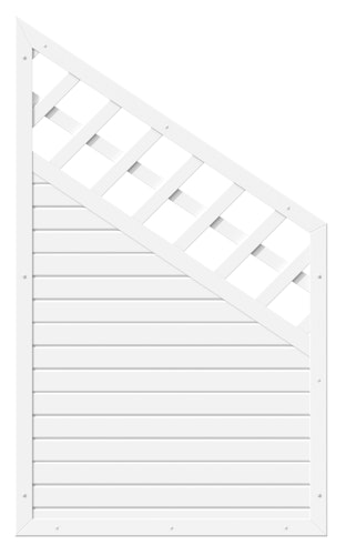 T&J LIGHTLINE KS-Zaun Ranki Ecke rechts 90 x 150/90 cm, weiß