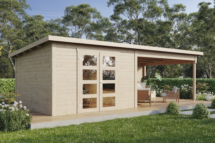Wolff Finnhaus Gartenhaus Ole 7133 - 28 mm