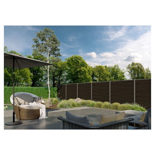 T&J WAREN WPC Steckzaun-Set - Verschiedene Farben