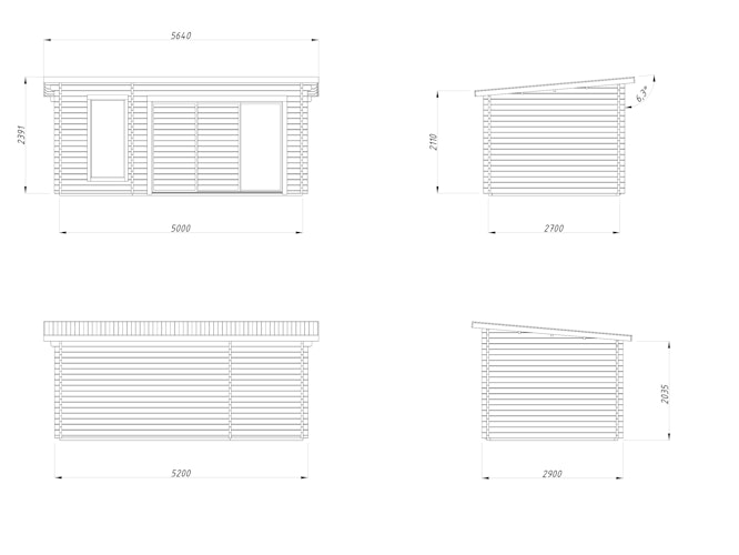 Palmako Saunahaus Sanna 12,8 m³ Slide