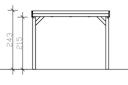 Vorschaubild Skan Holz Grunewald - Flachdach Carport aus Leimholz Breite 321 cm