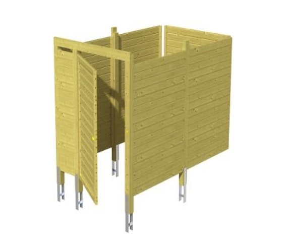 Skan Holz Abstellraum C7 für Carports - Profilschalung