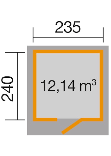 Weka Gartenhaus Designhaus wekaLine 171 mit extra hoher Tür - 28 mm
