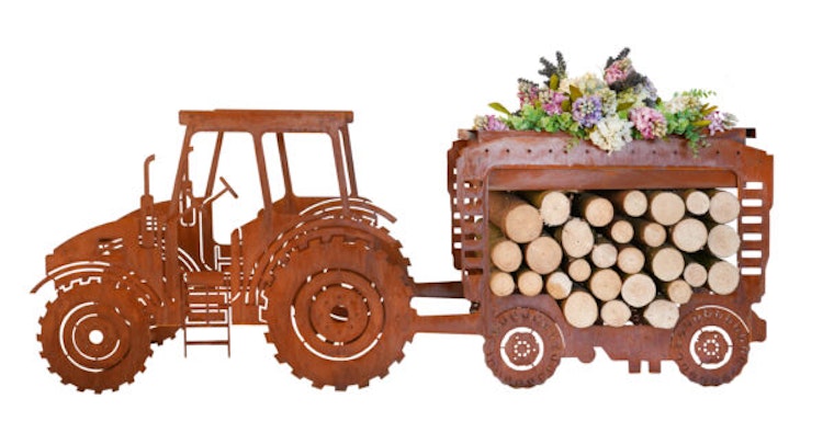 Badeko Schale „Herz Holzregal 600“ zum Dekorieren/Beflanzen