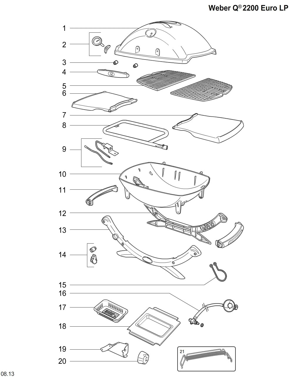 Explosionszeichnung Ersatzteile