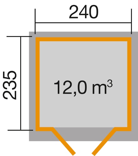 Weka Gartenhaus 122 - 28 mm
