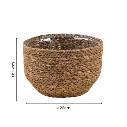 Wikholm form Design Pflanzgefäß / Blumentopf Jute 2er Set ⌀ 19 x H 14 cm, 23 x H 15 cm