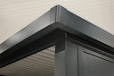 Vorschaubild Wolff Finnhaus Premium Metall Gartenhaus Thorin 6030 Anthrazit inkl. 300 cm Anbaudach
