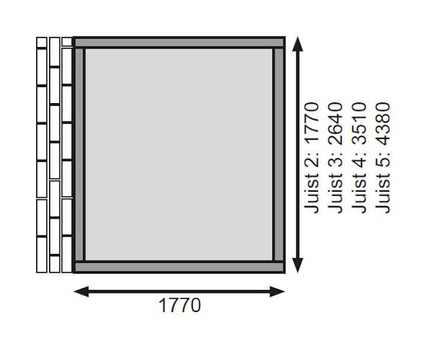 Karibu Premium Anlehn-Gartenhaus Gerätehaus Juist/Wandlitz 2/3/4/5 - 19 mm