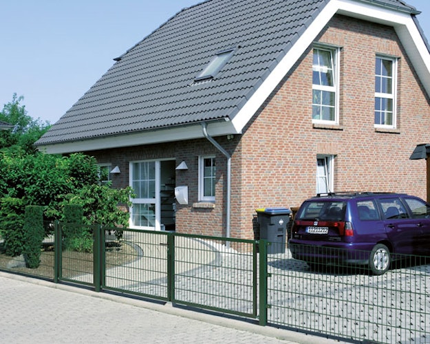 Alberts® Doppelstabmatten 6/5/6 Komplettset 2-50 Meter inkl. Pfosten mit Klemmlasche