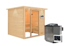 Vorschaubild Karibu Woodfeeling Sauna Jutta - 38 mm Massivholz Aktionssauna inkl. gratis Sauna-Zubehörset im Wert von 234,94 €
