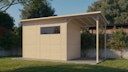 Vorschaubild Bertilo Gartenhaus Pent Modern 4 Plus inkl. Anbaudach - 18 mm