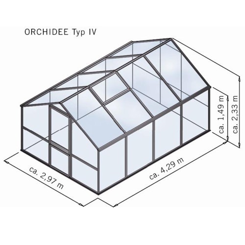 KGT Gewächshaus Orchidee Typ IV