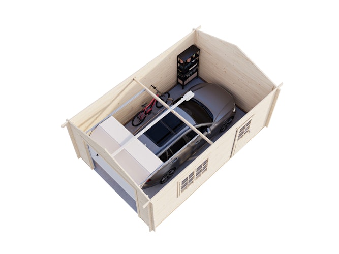 Palmako Garage Roger 19,0 m² - 44 mm - mit Sektionaltor