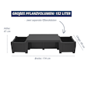 Vorschaubild KHW Gartenbank Berlin inkl. Pflanzkästen