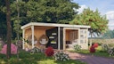Vorschaubild Karibu Woodfeeling Gartenhaus Kerko 3/4/5/6 mit 240 cm Schleppdach inkl. Rückwand - 19 mm