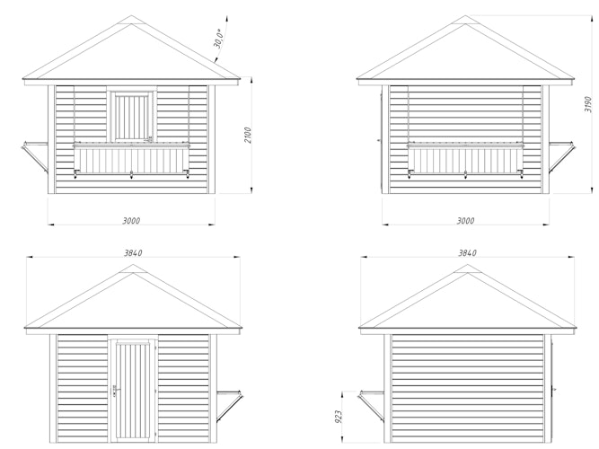 Palmako Marktstand Bianca 8,3 m² Set 105 - 28 mm