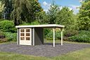 Vorschaubild Karibu Woodfeeling Gartenhaus Askola 2/3/3,5/4/5/6 mit 240 cm Schleppdach
