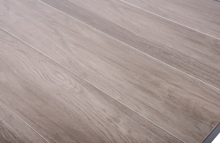 Garden Pleasure Ausziehtisch AMELIA 200/260 x 100 cm, Aluminium Anthrazit / Keramik Eiche-Optik