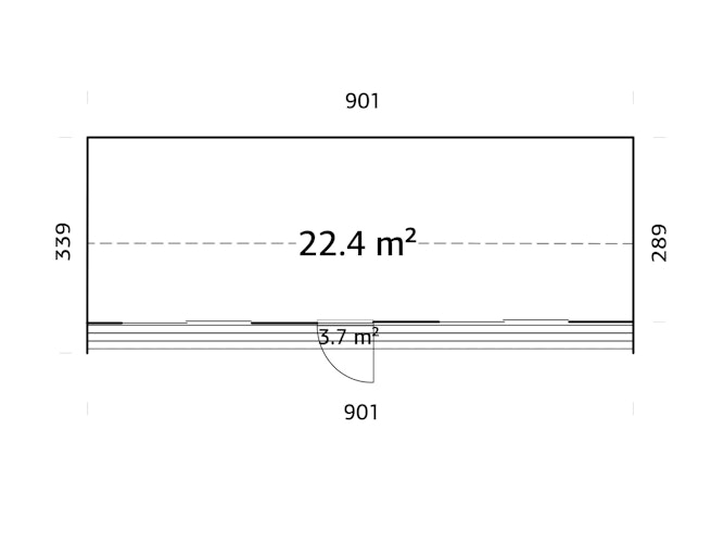 Palmako Gartenhaus Rebekka 22,4 m² - 160 mm