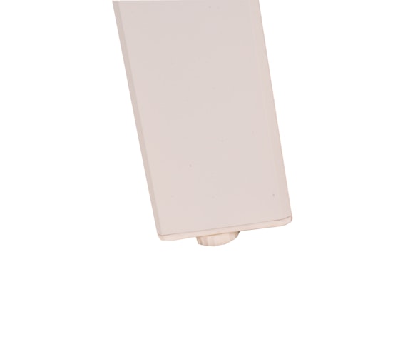 Garden Pleasure Gartenmöbel Set VENICE 01, Tisch 200 x 100 + 4 Stapelssessel, Alu Weiß / Nonwood Teak-Optik / Kunststoffgewebe Hellgrau