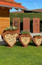 Vorschaubild Badeko Herz-Holzregal in Edelrostoptik - 95 cm hoch
