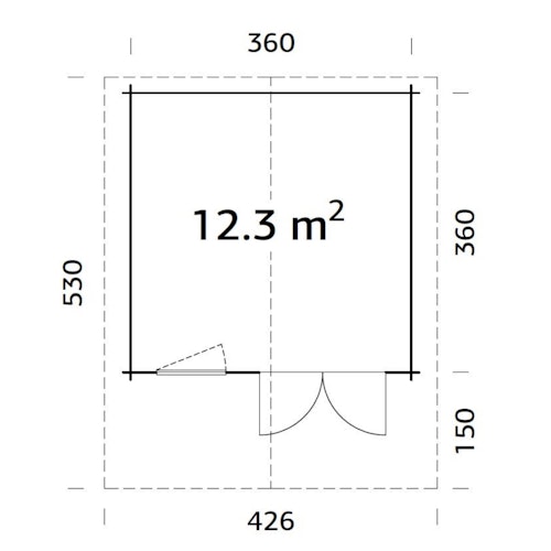 Palmako Gartenhaus Sally 12,3 m² - 44 mm