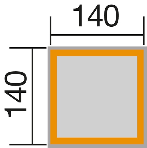 Weka Sandkasten 196 B 140 x 140 cm